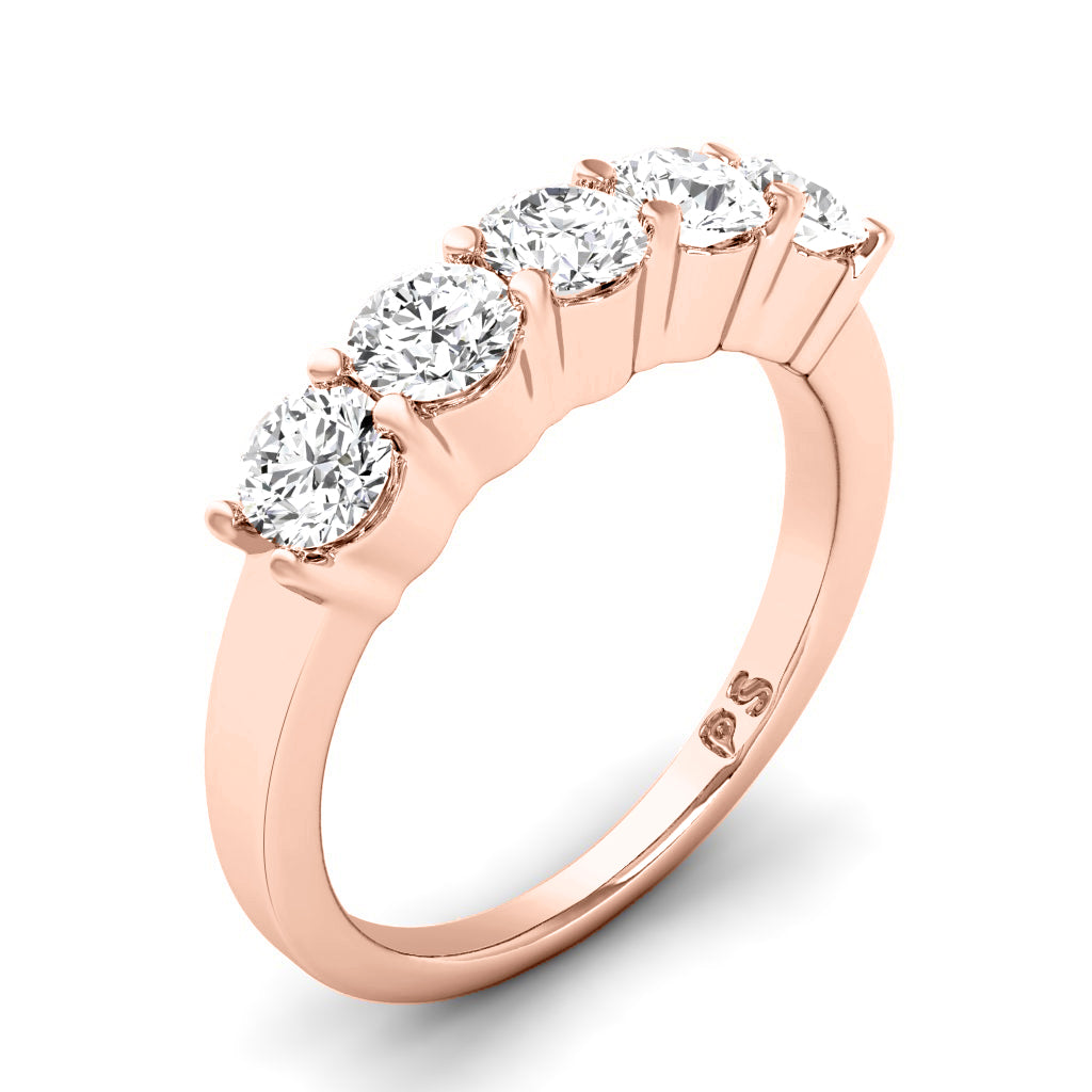 0.80 CT Round Cut Diamonds - Wedding Band