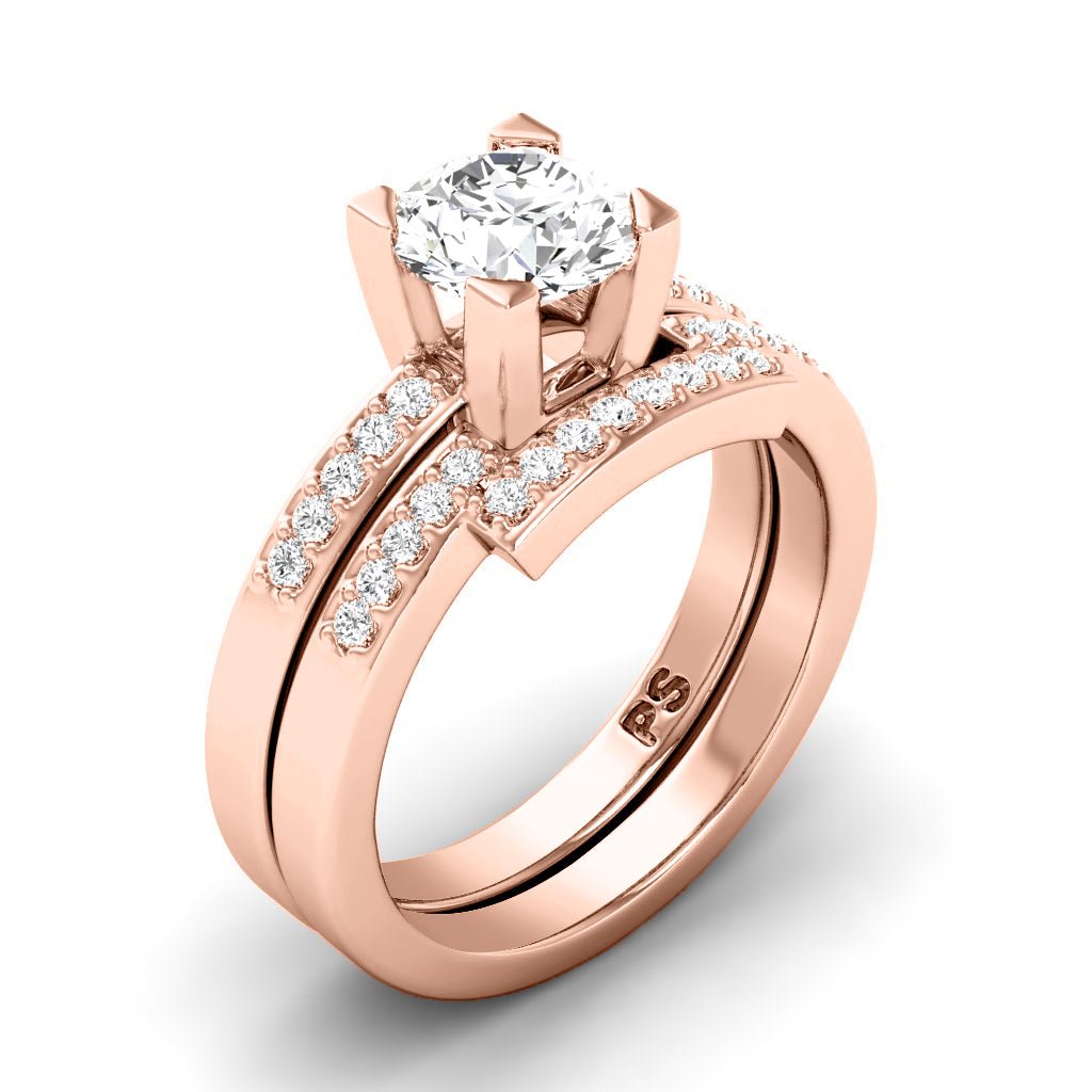 0.60 - 1.75 CT Round Cut Natural Diamonds - Bridal Set - Primestyle.com