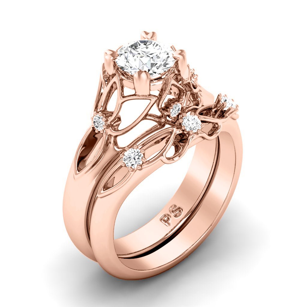 0.55-1.70 CT Round Cut Natural Diamonds - Bridal Set