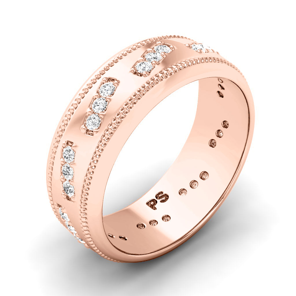 0.50 CT Round Cut Lab Grown Diamonds - Wedding Band