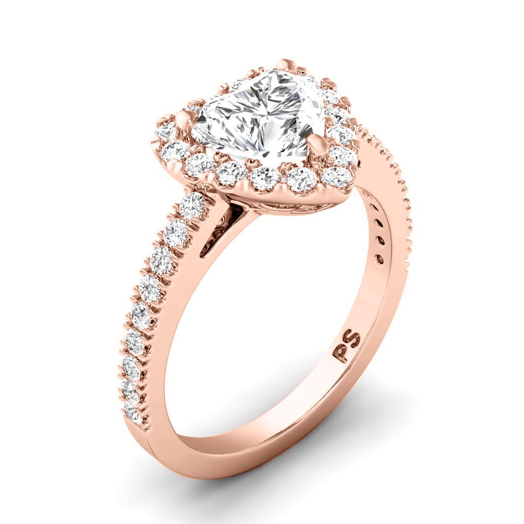 0.80 - 1.95 CT Heart & Round Cut Natural Diamonds - Engagement Ring - Primestyle.com