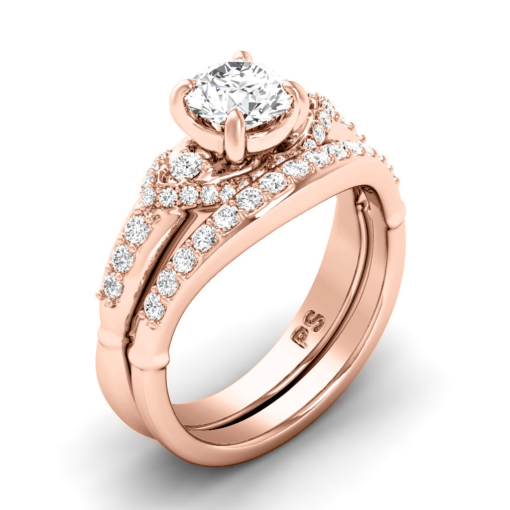 1.00-3.50 CT Round Cut Lab Grown Diamonds - Bridal Set