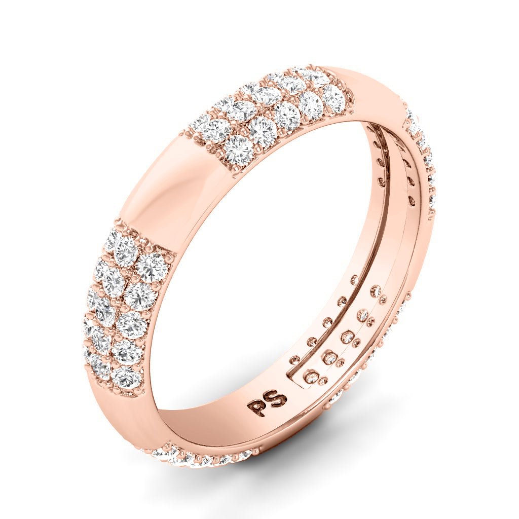 1.00 CT Round Cut Natural Diamonds - Wedding Band