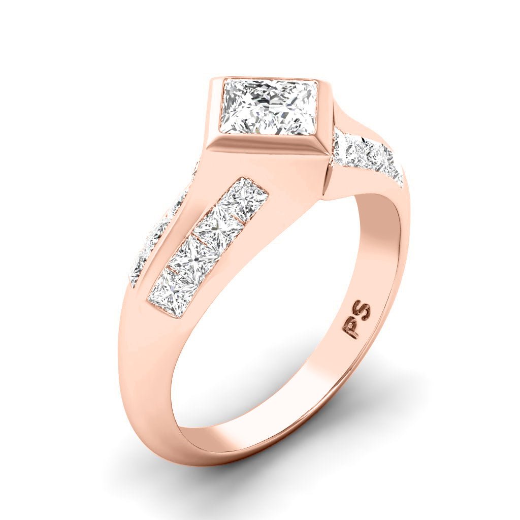 1.50-7.00 CT Princess Cut Lab Grown Diamonds - Engagement Ring