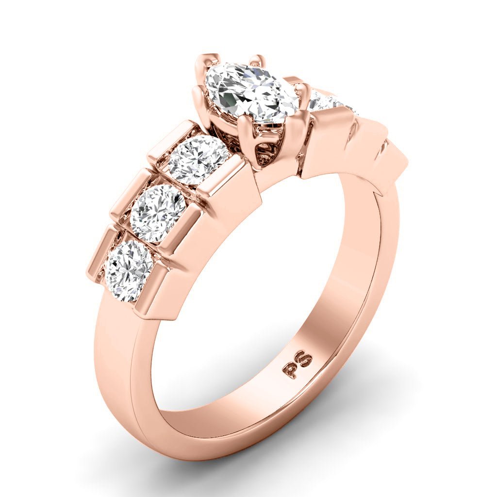 1.35 - 6.85 CT Marquise & Round Cut Diamonds - Engagement Ring - Primestyle.com