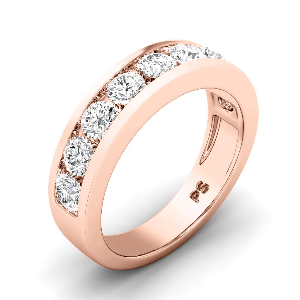 1.35 CT Round Cut Natural Diamonds - Wedding Band - Primestyle.com