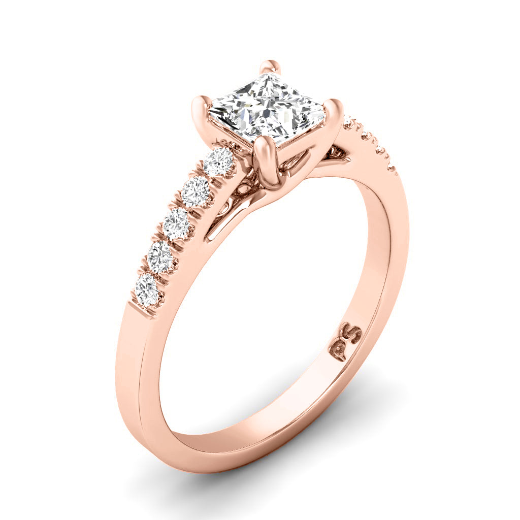 0.60-1.75 CT Round & Princess Cut Diamonds - Engagement Ring