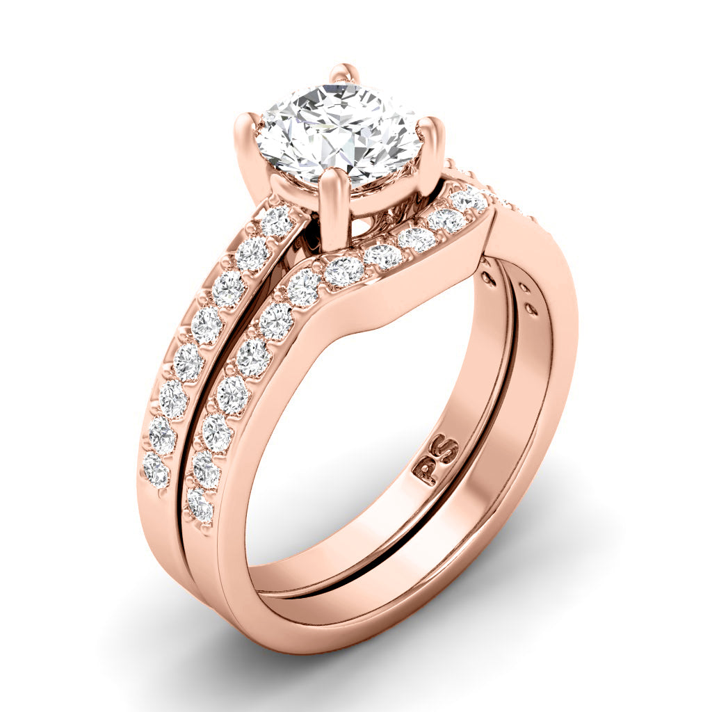 0.85-2.00 CT Round Cut Natural Diamonds - Bridal Set