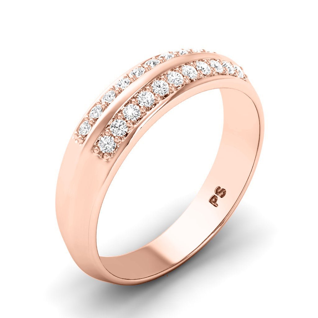 0.45 CT Round Cut Natural Diamonds - Wedding Band - Primestyle.com