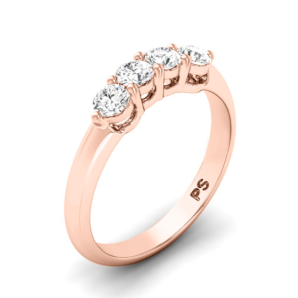 0.60 CT Round Cut Natural Diamonds - Wedding Band