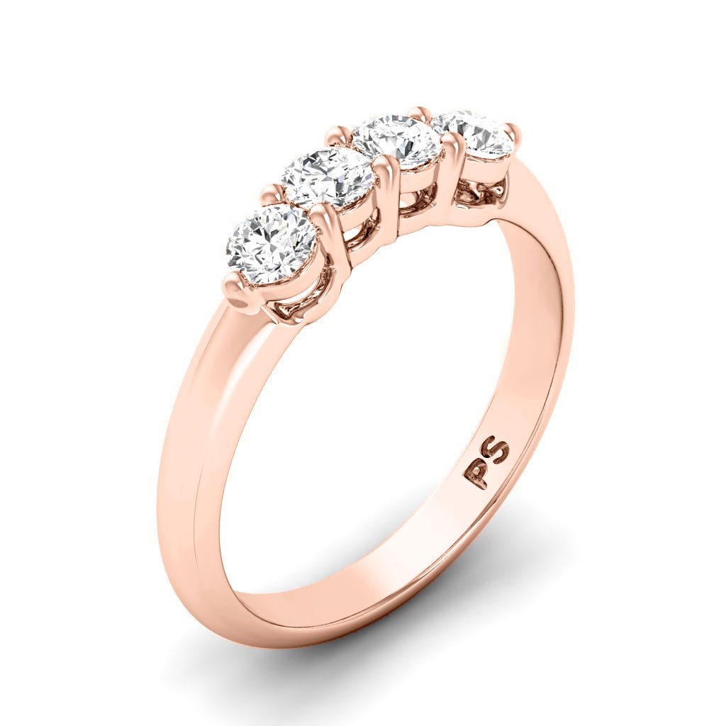 0.60 CT Round Cut Natural Diamonds - Wedding Band