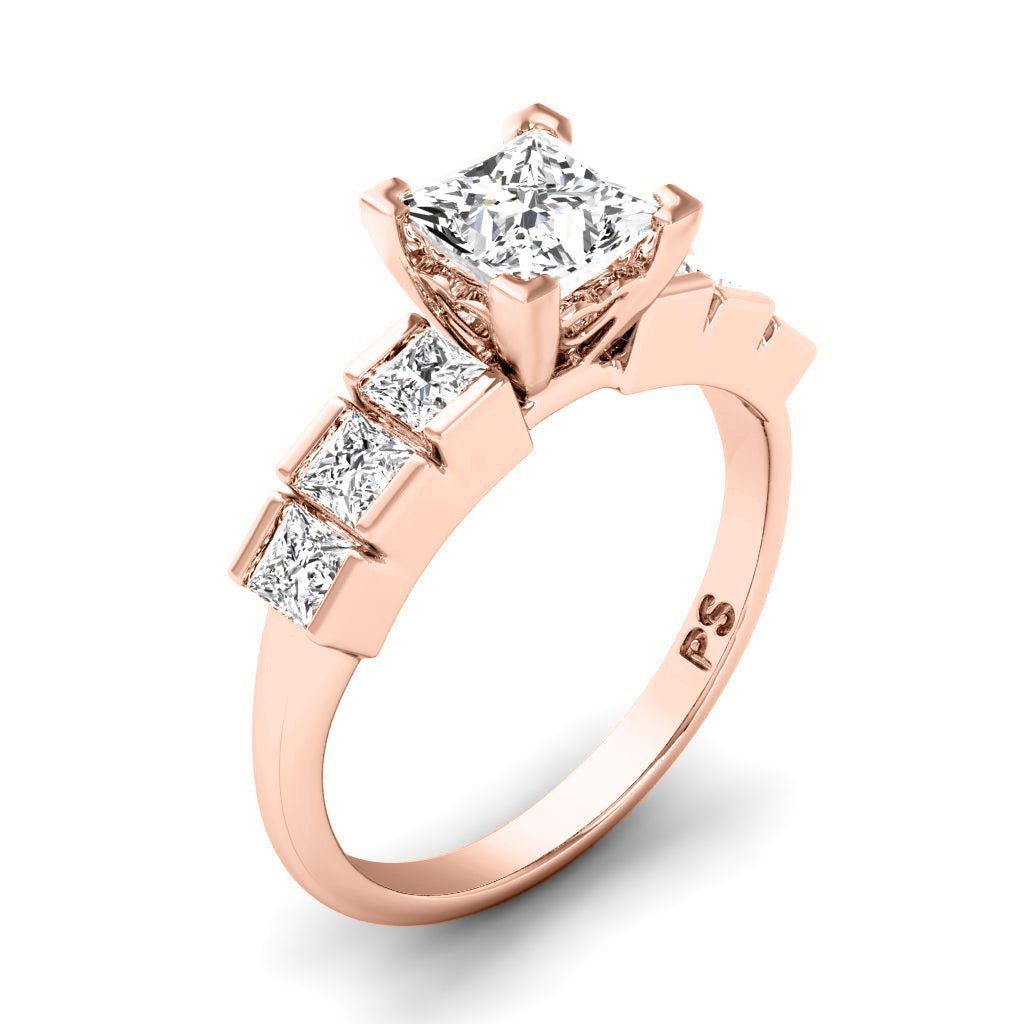 1.30 - 6.80 CT Princess Cut Diamonds - Engagement Ring - Primestyle.com