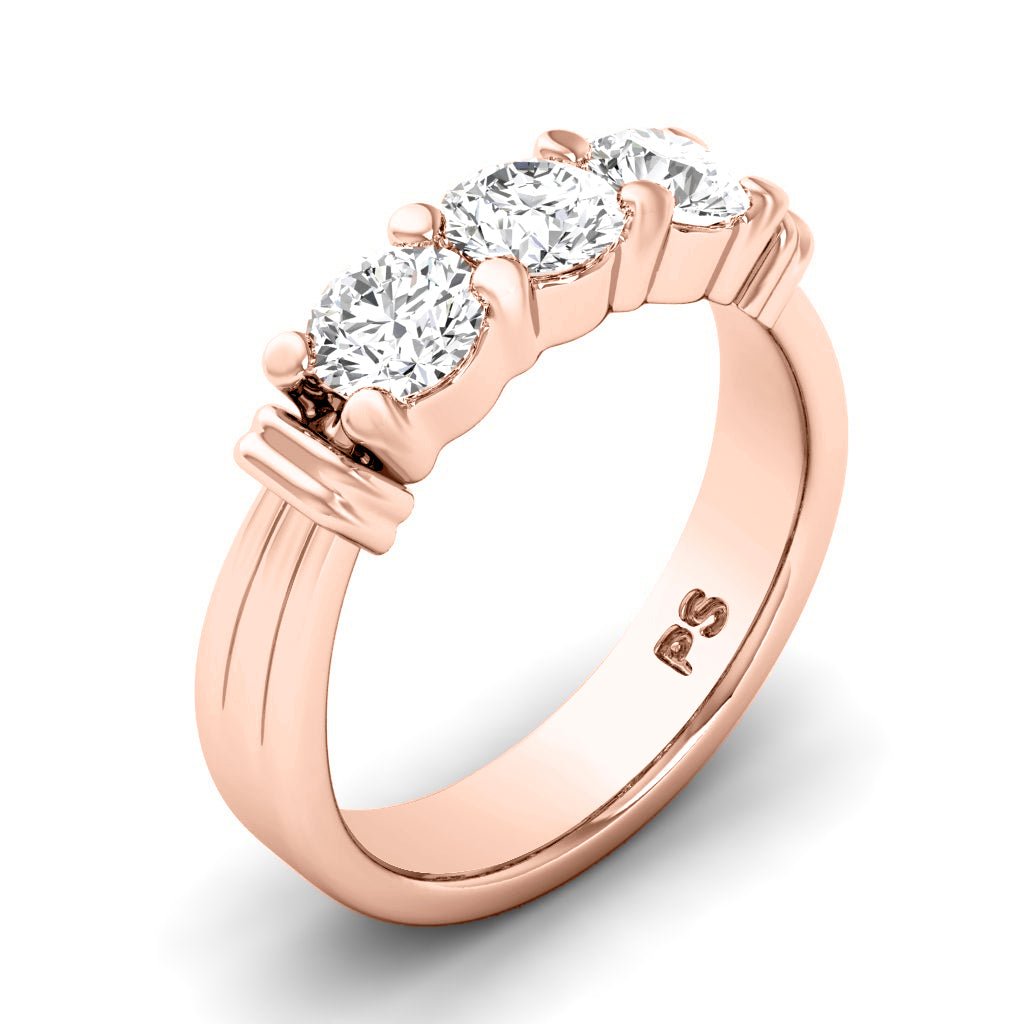 0.70 CT Round Cut Natural Diamonds - Wedding Band