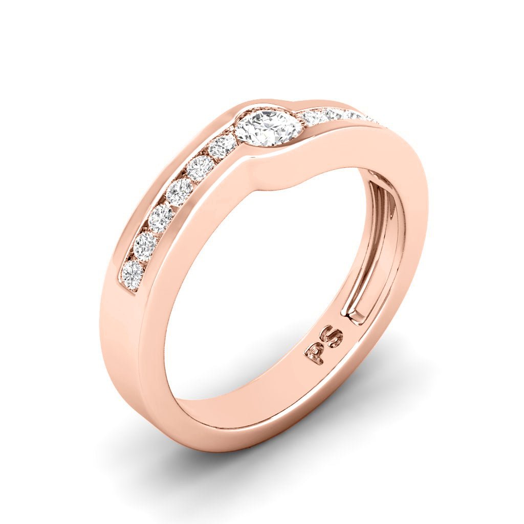 0.30 CT Round Cut Lab Grown Diamonds - Wedding Band - Primestyle.com