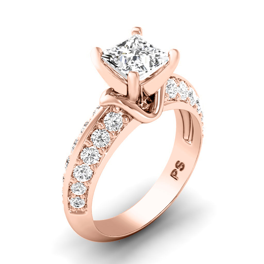 1.00-2.15 CT Round & Princess Cut Diamonds - Engagement Ring