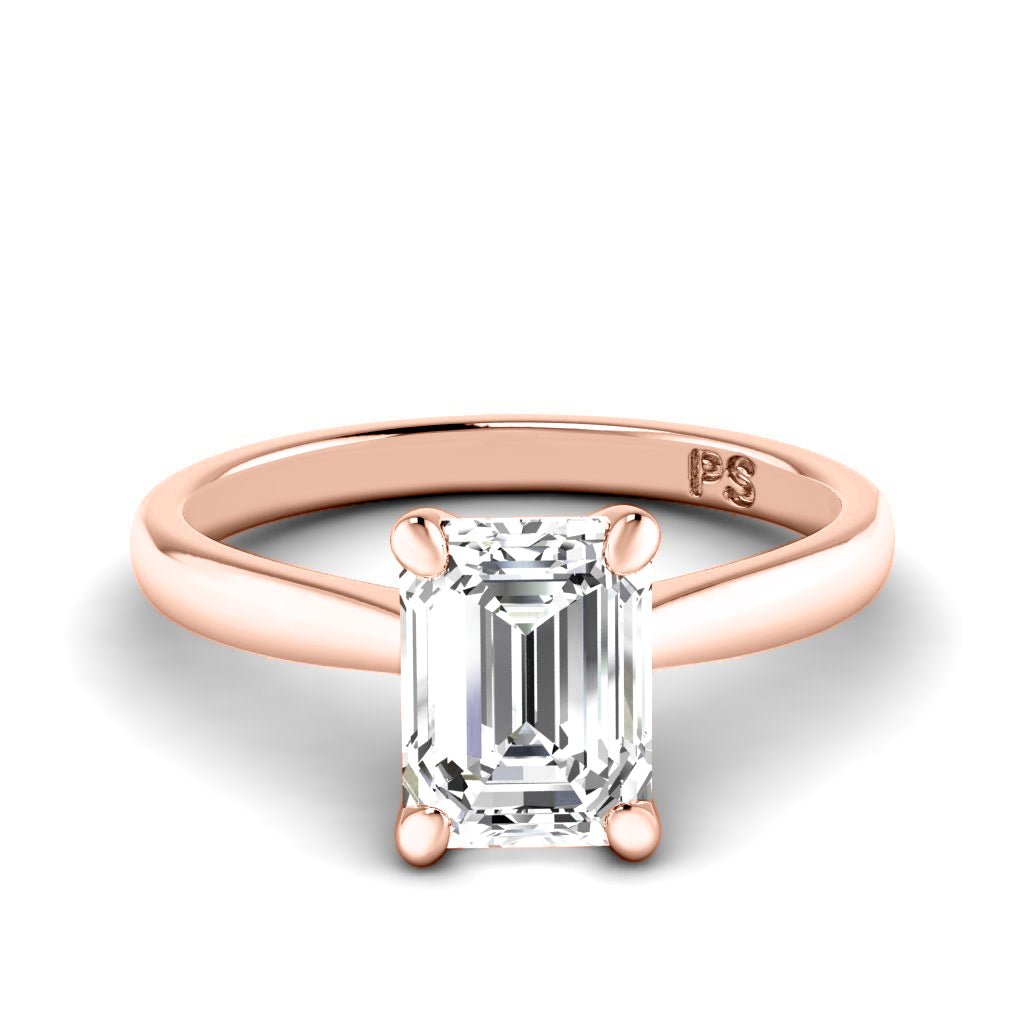 0.50 - 3.00 CT Emerald Cut Lab Grown Diamonds - Solitaire Ring - Primestyle.com