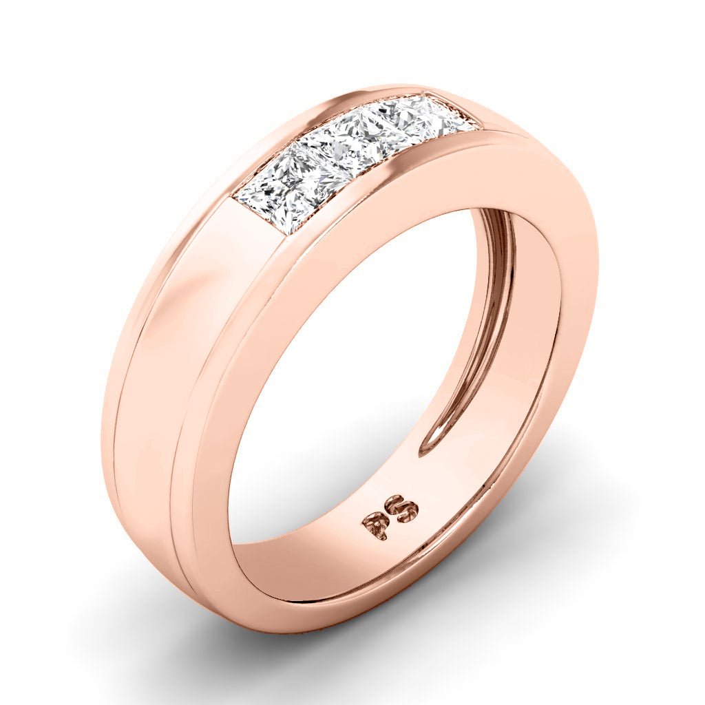 0.60 CT Princess Cut Natural Diamonds - Wedding Band - Primestyle.com