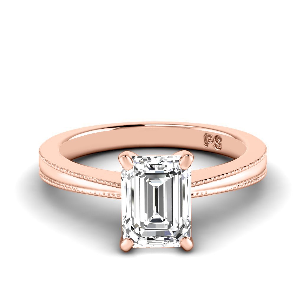 0.50 - 3.00 CT Emerald Cut Lab Grown Diamonds - Solitaire Ring - Primestyle.com