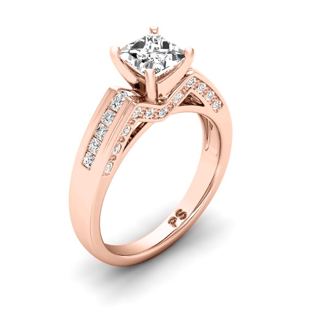 0.95-6.45 CT Princess & Round Cut Diamonds - Engagement Ring