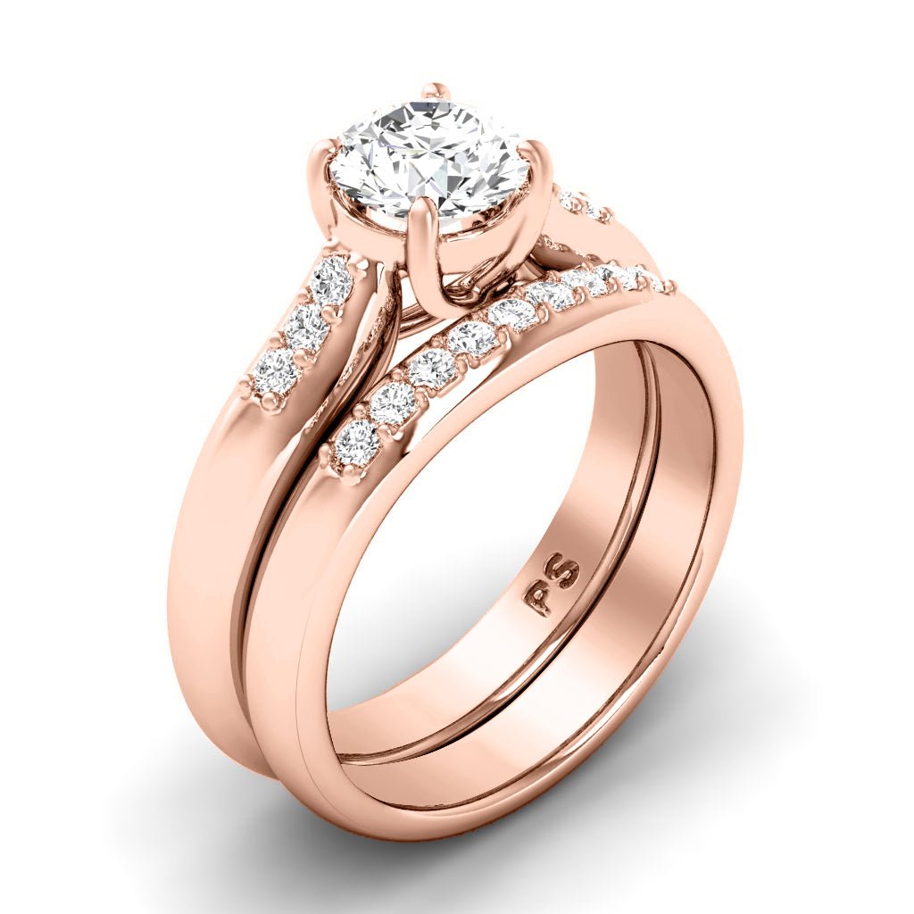 0.75 - 6.25 CT Round Cut Diamonds - Bridal Set - Primestyle.com