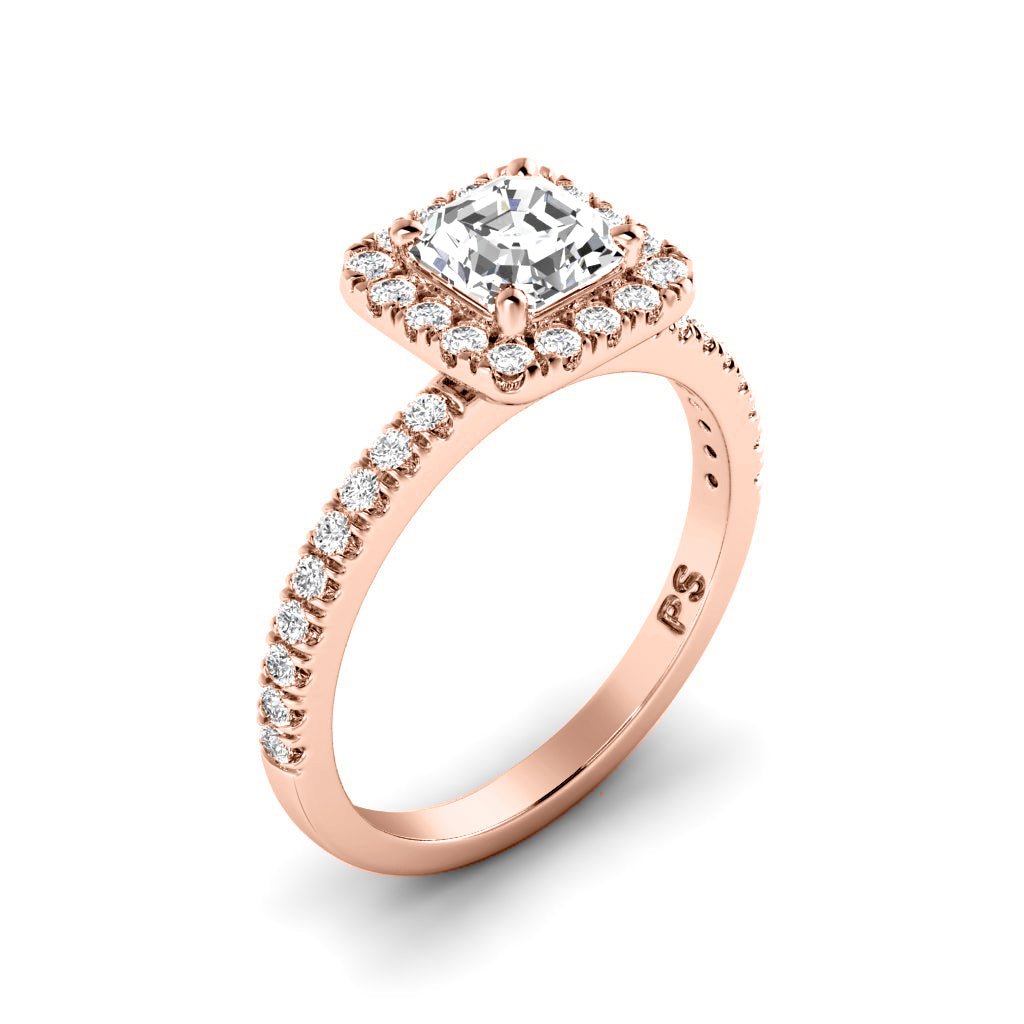 0.95 - 6.45 CT Ascher & Round Cut Diamonds - Engagement Ring - Primestyle.com
