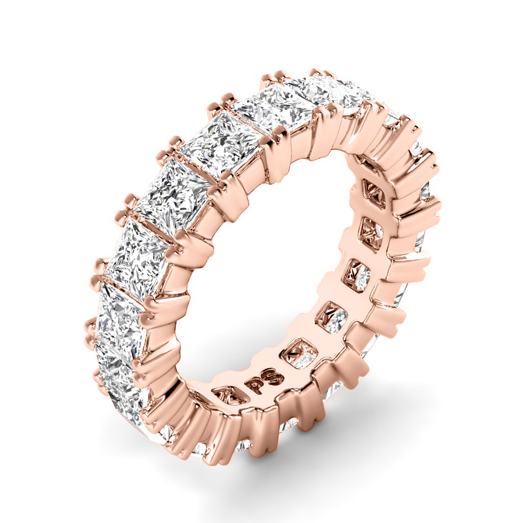 4.60 CT Princess Cut Diamonds - Eternity Ring