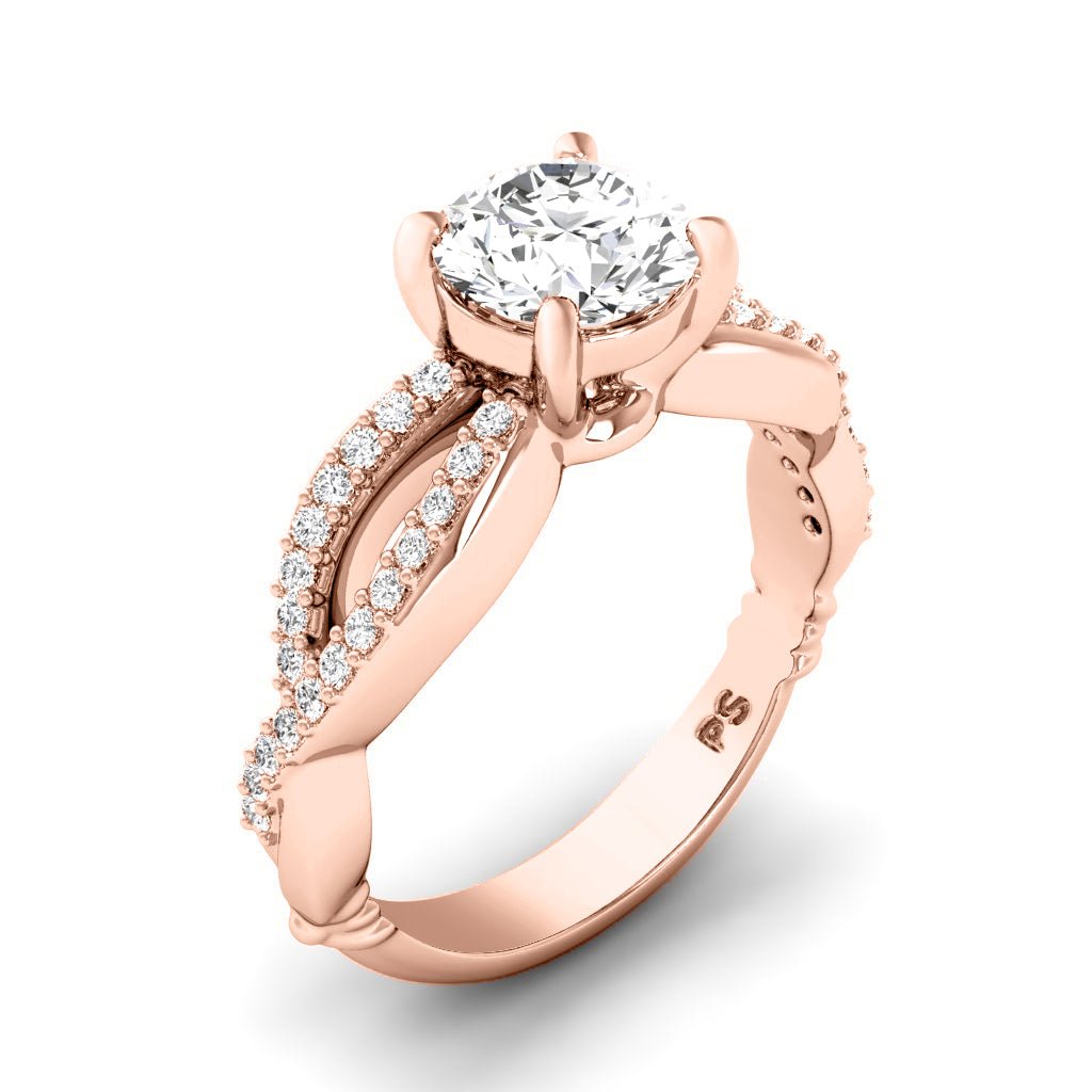 0.70-6.20 CT Round Cut Lab Grown Diamonds - Engagement Ring