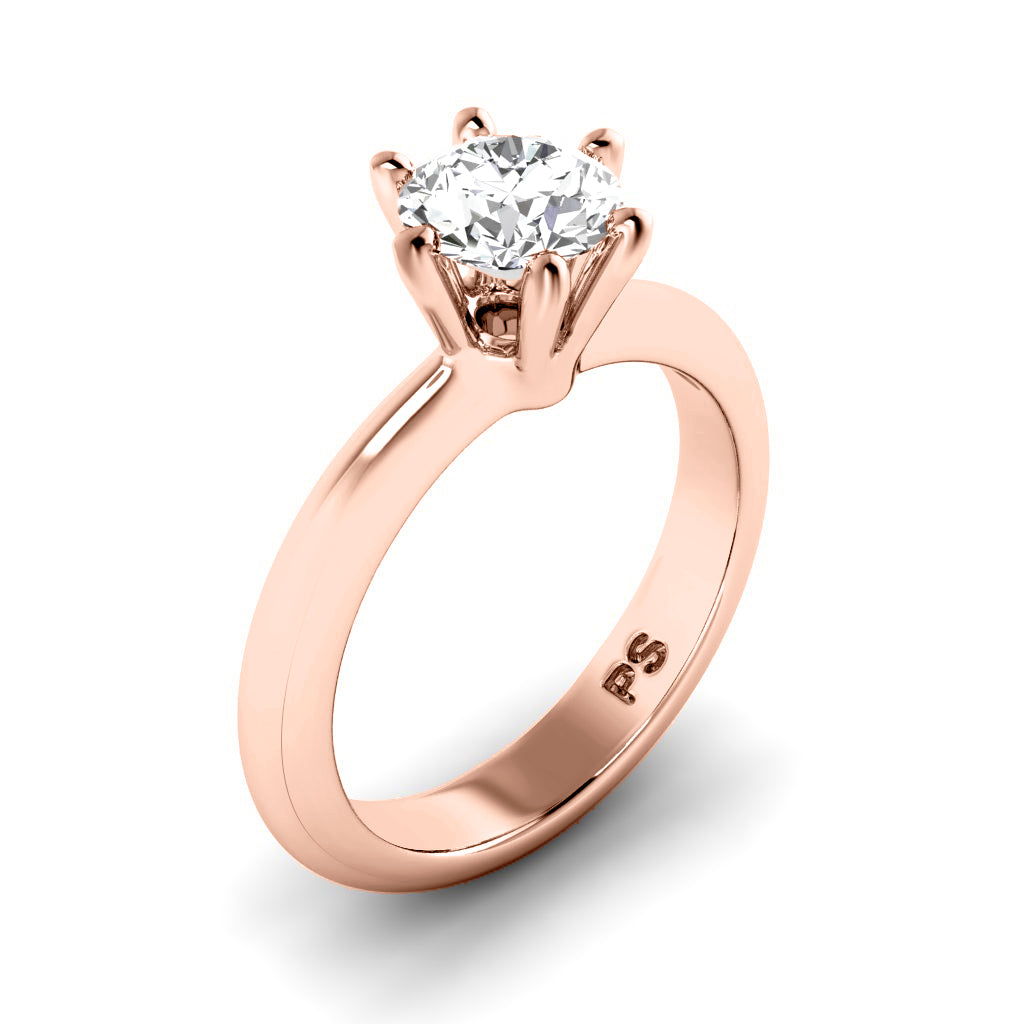 0.50-3.00 CT Round Cut Lab Grown Diamonds - Solitaire Ring