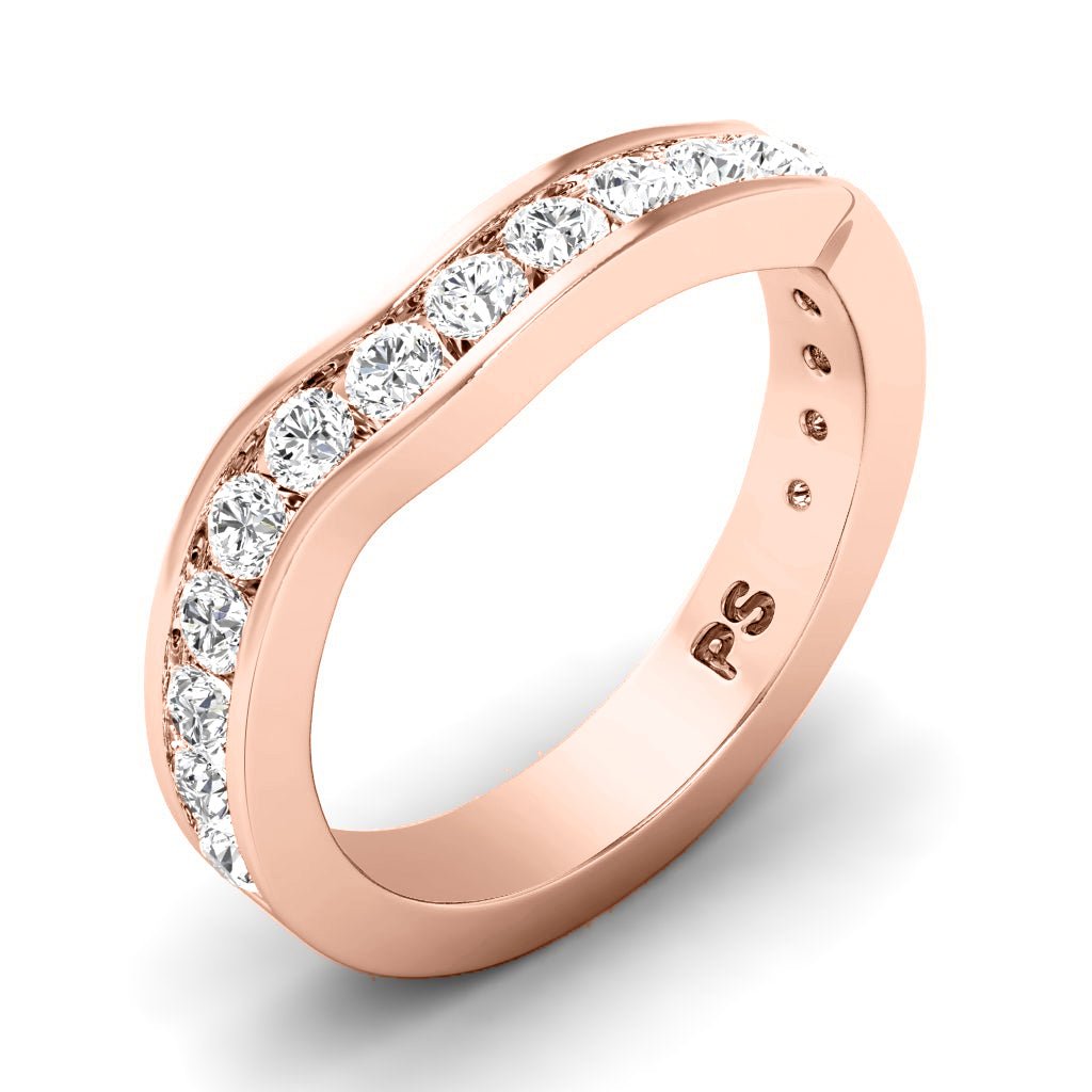 0.45 CT Round Cut Natural Diamonds - Wedding Band - Primestyle.com