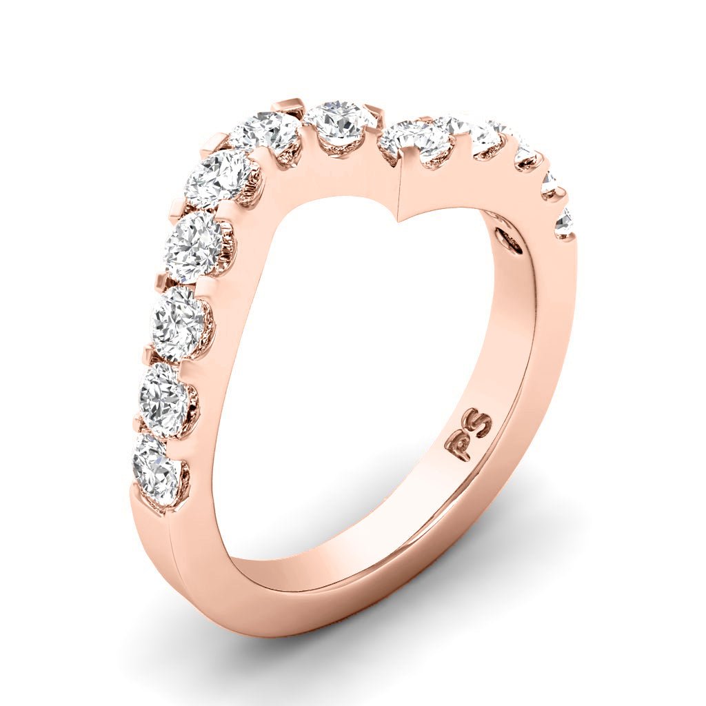 1.10 CT Round Cut Lab Grown Diamonds - Wedding Band - Primestyle.com