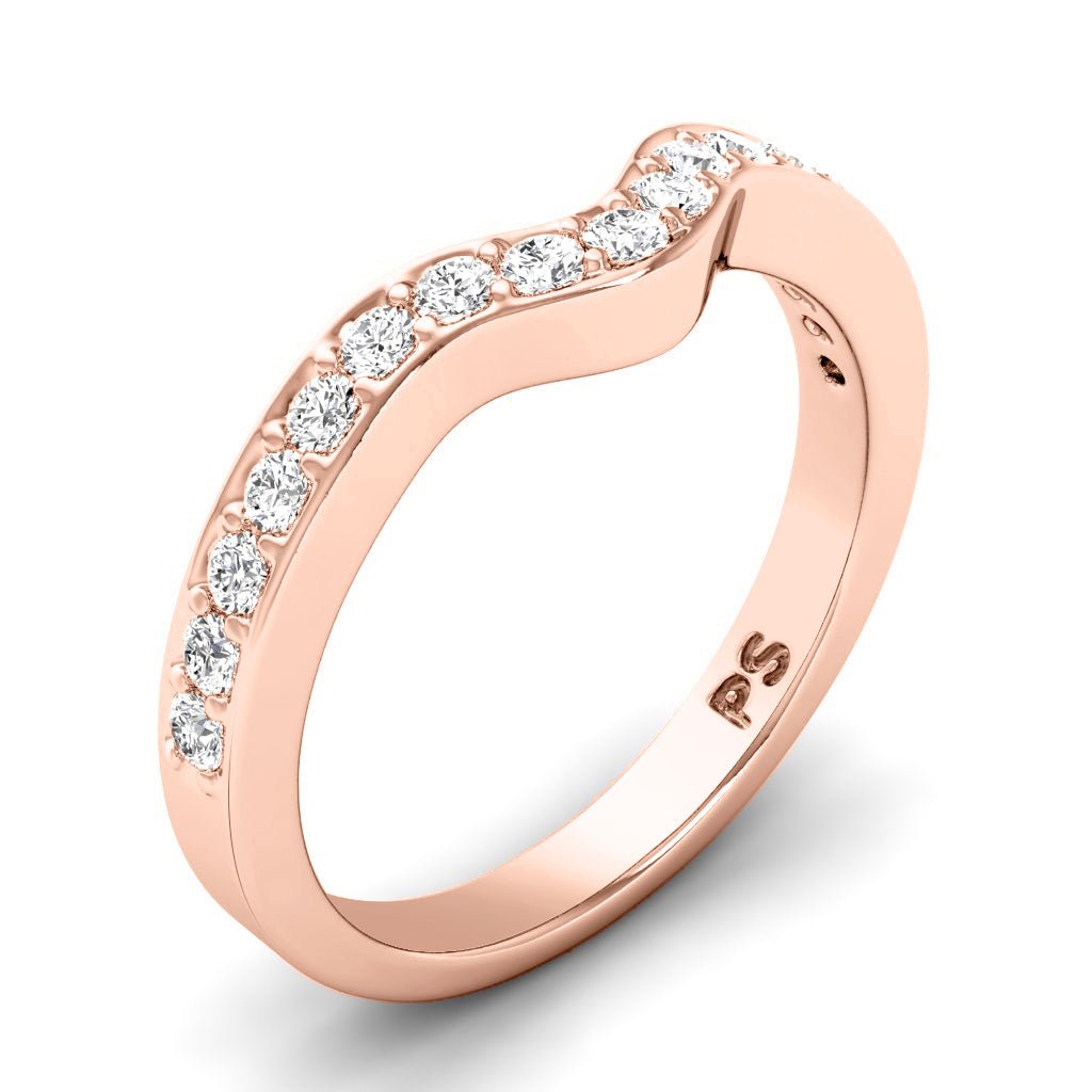0.35 CT Round Cut Natural Diamonds - Wedding Band