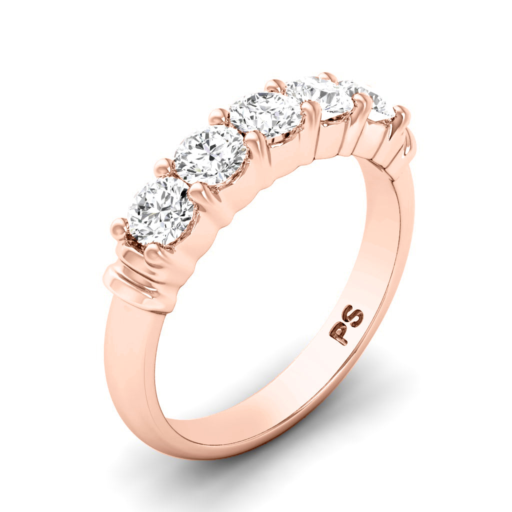 0.80 CT Round Cut Diamonds - Wedding Band