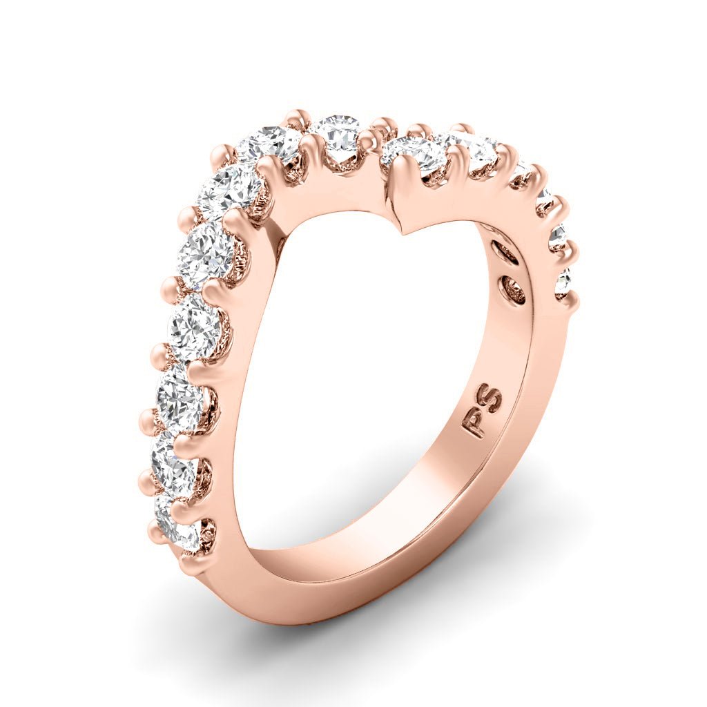 1.30 CT Round Cut Lab Grown Diamonds - Wedding Band - Primestyle.com