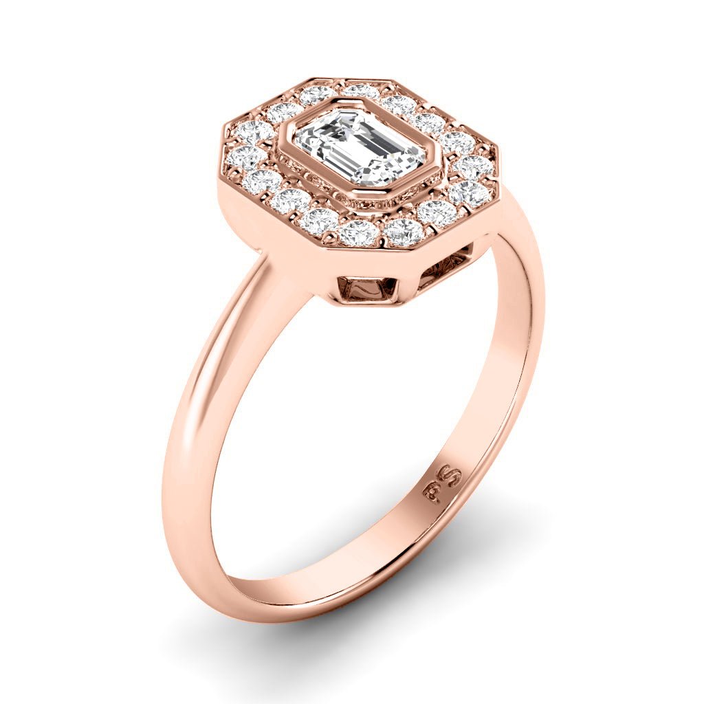 0.70-1.85 CT Emerald & Round Cut Natural Diamonds - Engagement Ring
