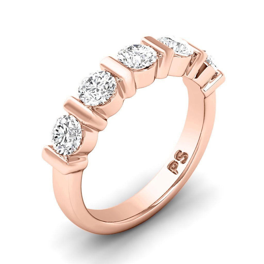 0.80 CT Round Cut Natural Diamonds - Wedding Band