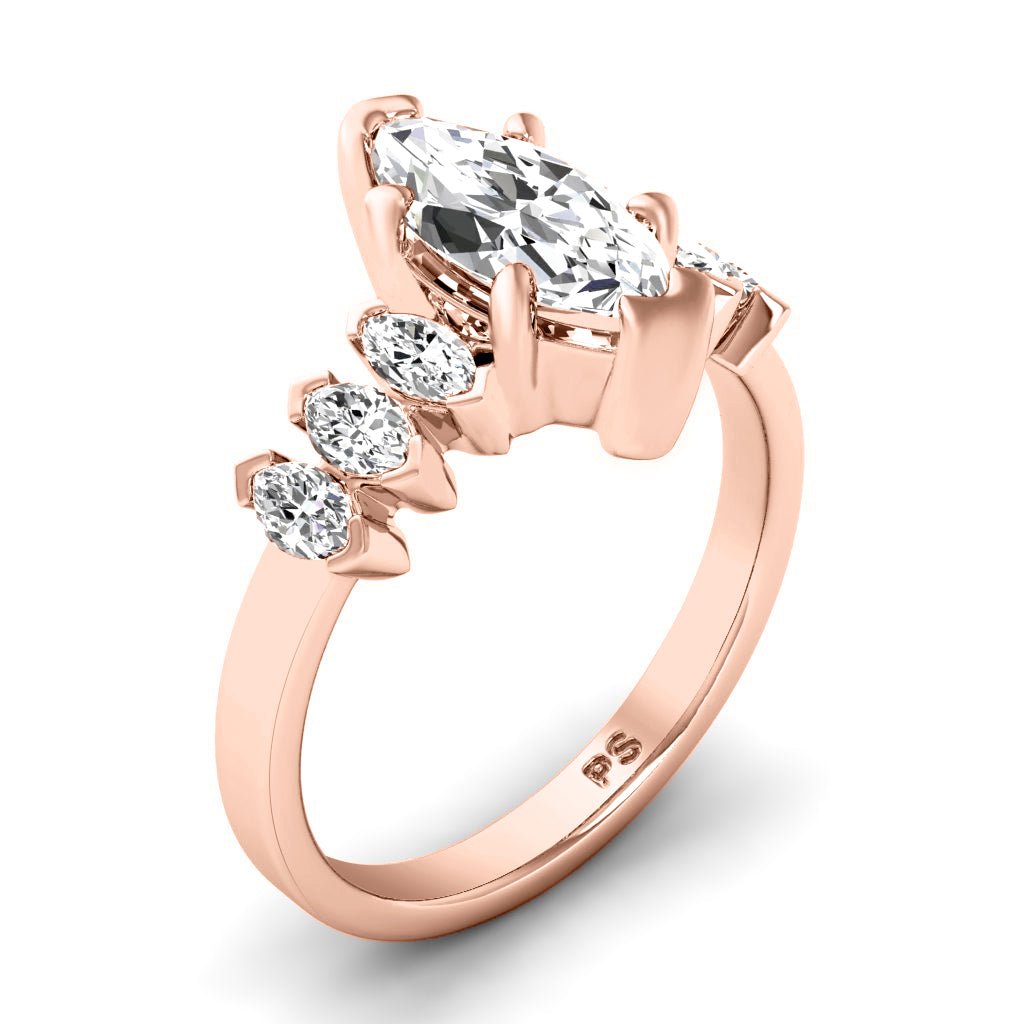 1.35-2.50 CT Marquise Cut Natural Diamonds - Engagement Ring