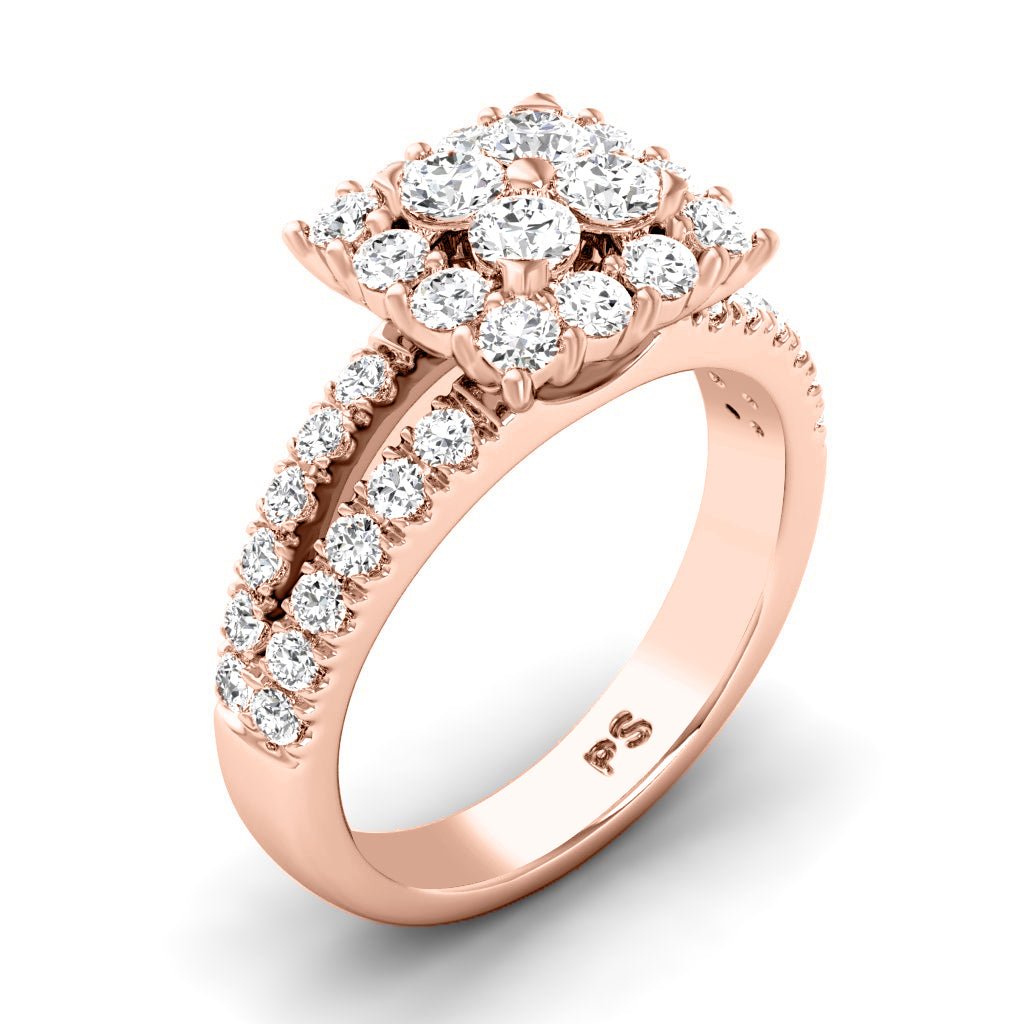 1.21 CT Round Cut Natural Diamonds - Engagement Ring - Primestyle.com