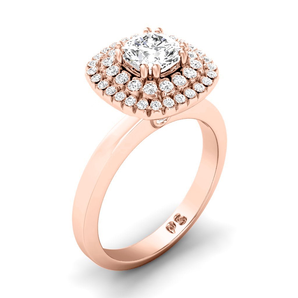 0.69-1.84 CT Cushion & Round Cut Natural Diamonds - Engagement Ring