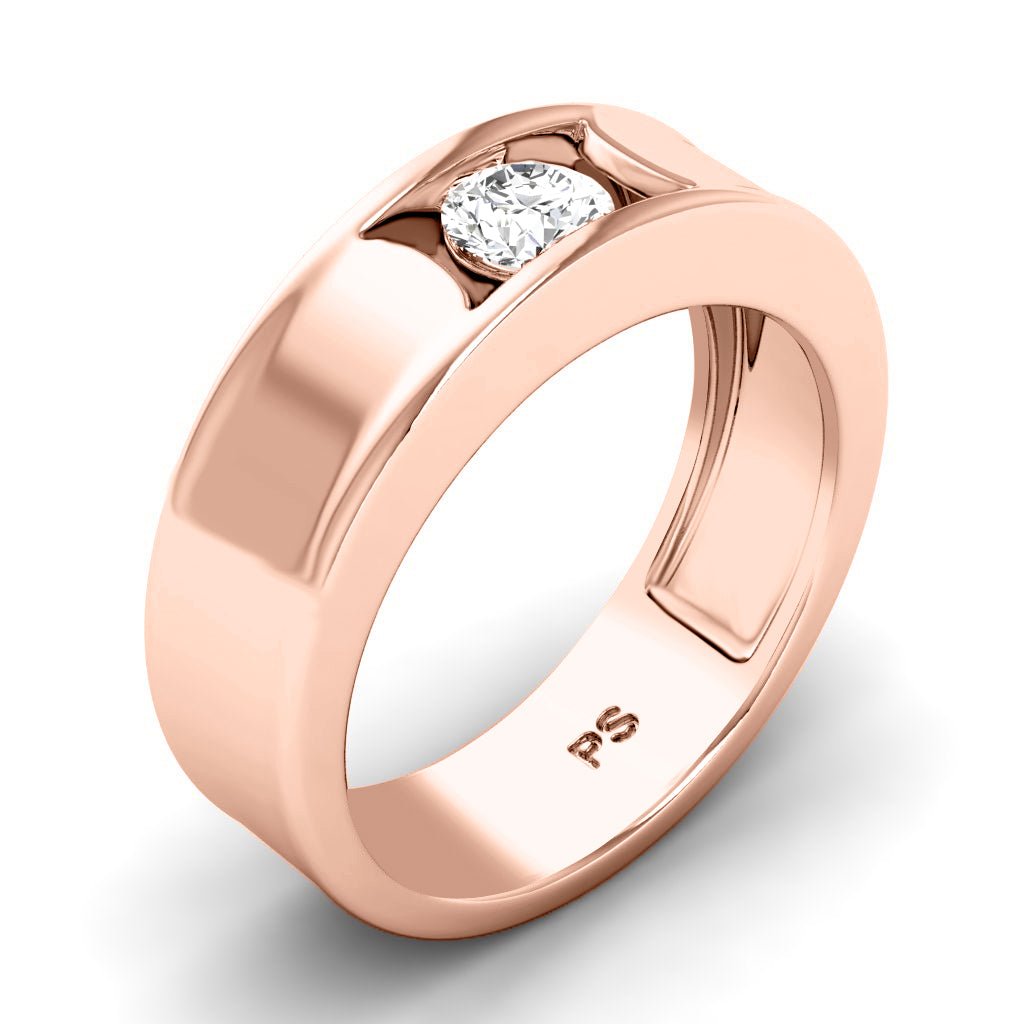 0.35 CT Round Cut Natural Diamonds - Mens Wedding Bands