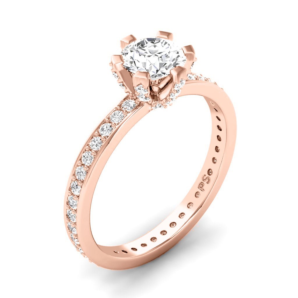 1.05-6.55 CT Round Cut Lab Grown Diamonds - Engagement Ring
