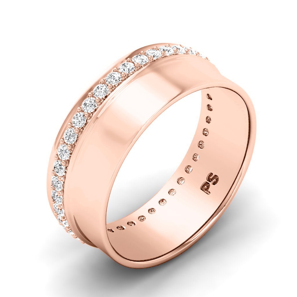 0.75 CT Round Cut Diamonds - Wedding Band - Primestyle.com
