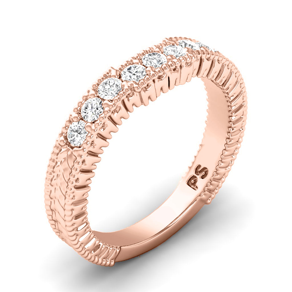 0.35 CT Round Cut Natural Diamonds - Wedding Band