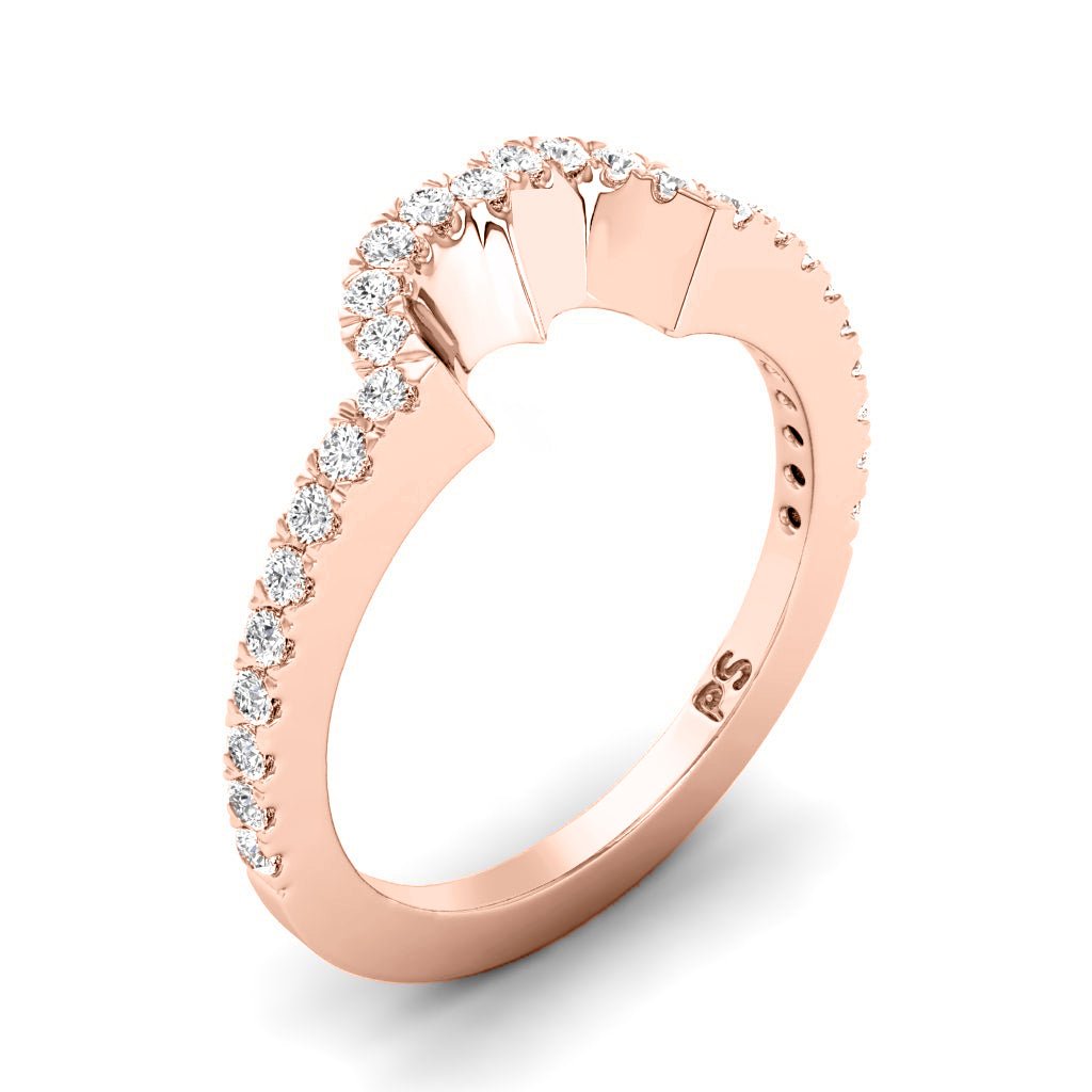 0.30 CT Round Cut Lab Grown Diamonds - Wedding Band - Primestyle.com