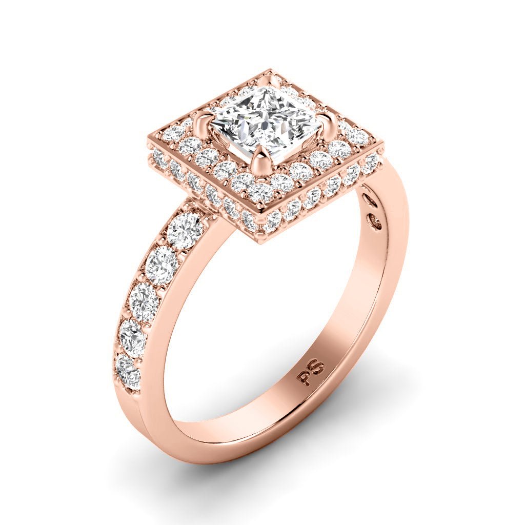 1.50-7.00 CT Princess & Round Cut Lab Grown Diamonds - Engagement Ring