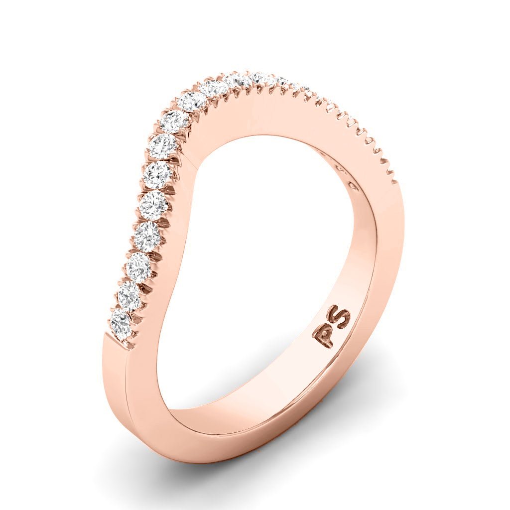 0.30 CT Round Cut Lab Grown Diamonds - Wedding Band - Primestyle.com