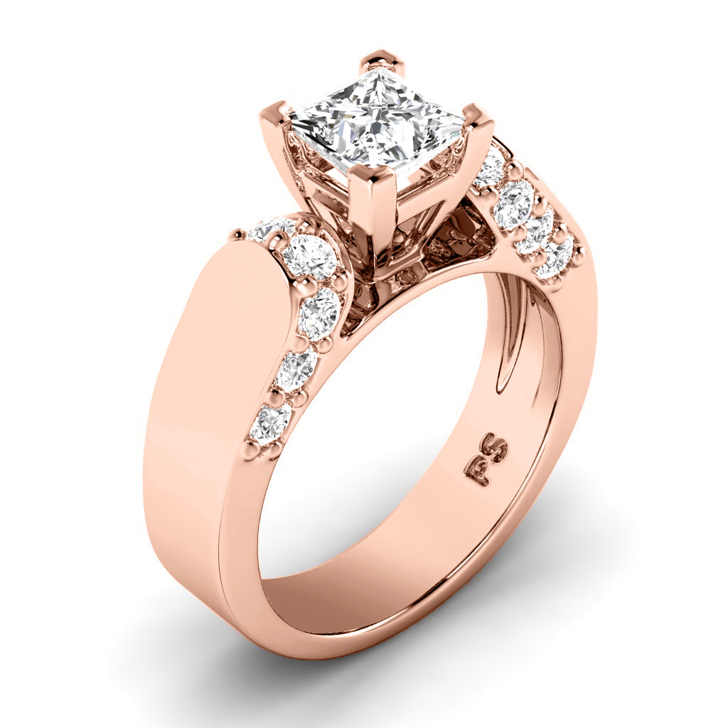 1.15-3.65 CT Round & Princess Cut Lab Grown Diamonds - Engagement Ring