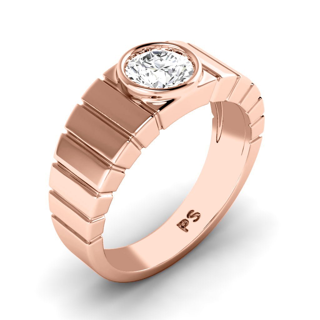 0.40 CT Round Cut Natural Diamonds - Mens Wedding Bands