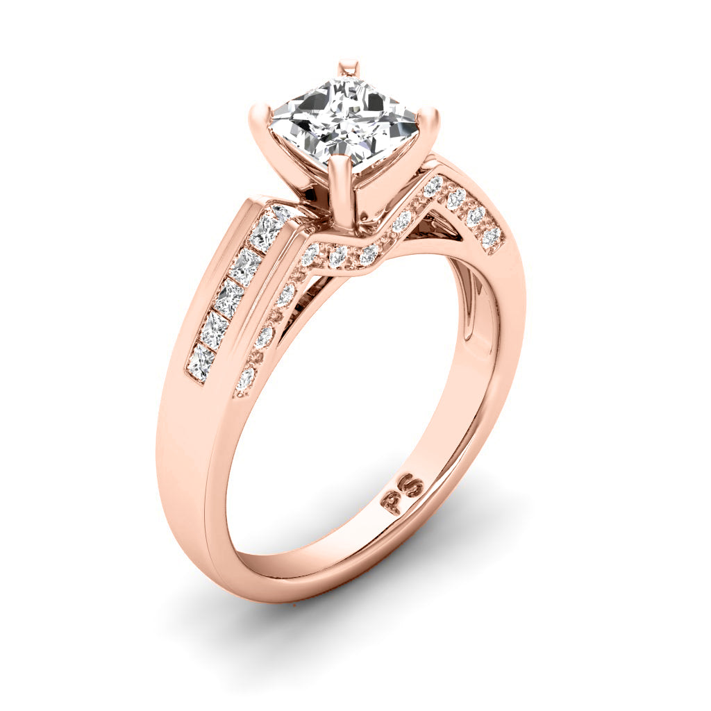 0.80-1.95 CT Round & Princess Cut Diamonds - Engagement Ring