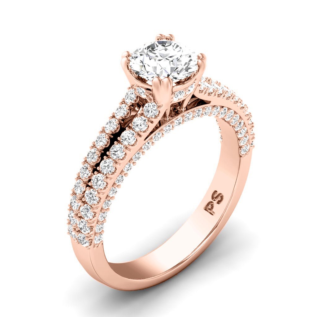 1.20-6.70 CT Round Cut Lab Grown Diamonds - Engagement Ring