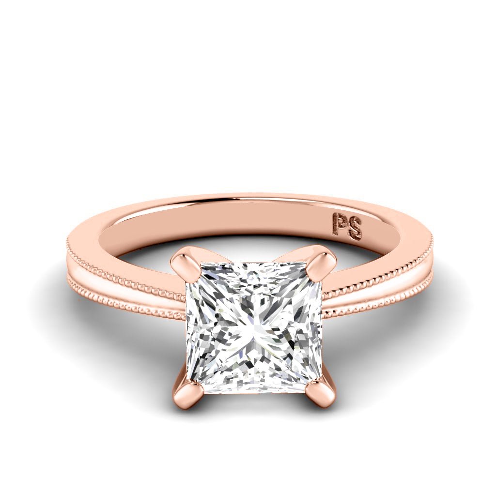 0.50-6.00 CT Princess Cut Diamonds - Solitaire Rings